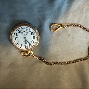 Gold Pocket Watch with Chain - Classic Men’s Accessory